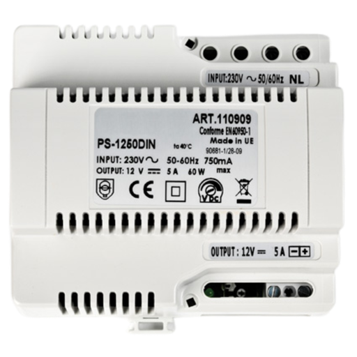 [110909] alimentation Rail Din 12v 5A (PS1250DIN)