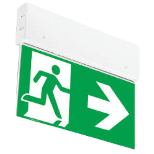 [G_E2S_1H_025_TC] G-E2S - BAES Evacuation DRAPEAU 2 face BLANC - NF-1h 90lm IP20 (BT-BAES-G-E2S)