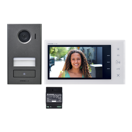 [130440] Kit vidéo 1 bouton + LCD 7" 2 fils intégral saillie-mémoire d'images (JVS1V)