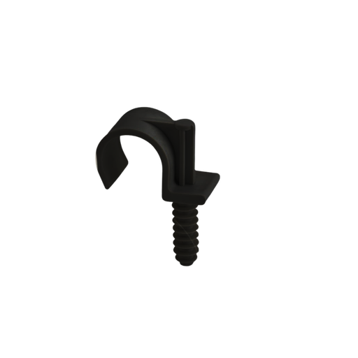 [TLAP20SN] SACHET DE 100 ACCROCHES POUR TUBE IRO DE 20MM SIMPLE NOIR