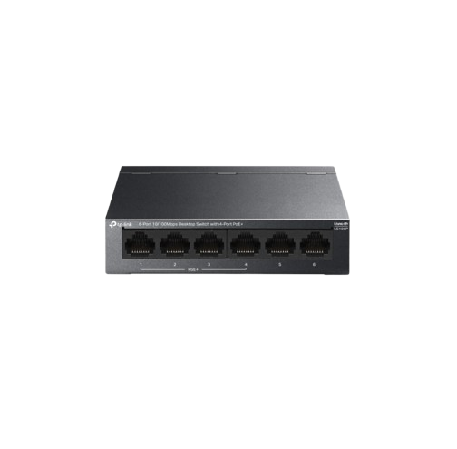[LS106P] 6-Port 10/100Mbps Desktop Switch with 4-Port PoE+
