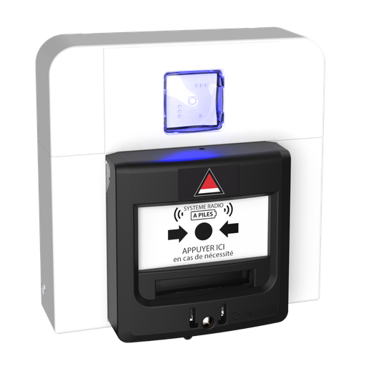 [TZ5DML] Diffuseur Lumineux à Déclenchement Manuel Alarme Menace à piles Radio Adressable Connecté