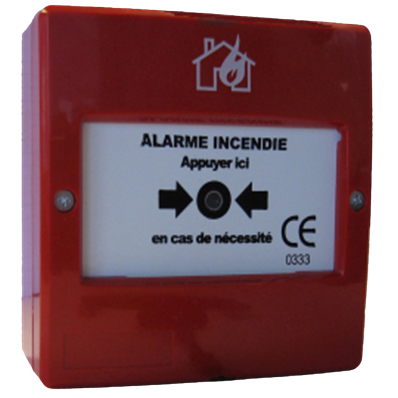 [DMCL05F-2] Déclencheur conventionnel manuel rouge à led + Fond (ASD-DMCL05F)