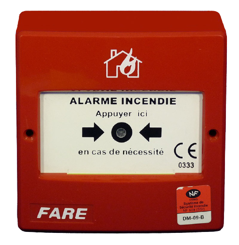 [DMA05F-2] *Déclencheur adressable manuel rouge à led + Fond (ASD-DMA05F)