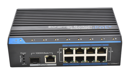 [S43824-B0] Switch industriel -40/+75° - 8 port POE+ / 1 Port Lan Gb / 1 port SFP (SW8POE+2/1FO)