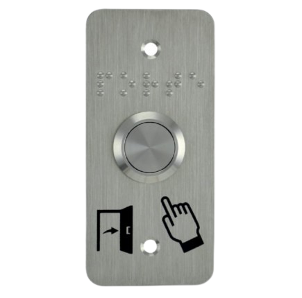 [SS19P101] Bouton poussoir, Ø 19 mm, en acier inoxydable, bornes à vis, contact NO+NF sur plaque étroite + SSP101 (SS19P101)