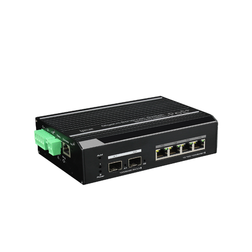 [TLSIM5004-150] Industrial 4-Port Gigabit PoE+ 2-Port Gigabit SFP L2 Managed Ethernet Switch  (DC 48V-57V) (without power adaptor)