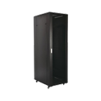 [BAI2766CN] BAIE 19'' 27U 600X600 PORTE VITRÉE NOIRE MONTÉE