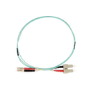 [TLJFOM4/2MSC V2] JARRETIÈRE OPTIQUE DUPLEX OM4 50/125µ AQUA LC/SC 2M