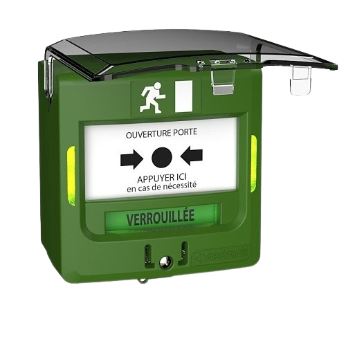 [5713V3C] DM étanche 1 contact en saillie + CAPOT VERT