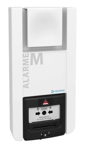 [TT5PR-G2] Equipement Alarme Menace à piles Sonore avec Relais et BM noir intégré G2